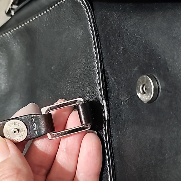 Wilson Leather Pelle Studio Black Crossbody Purse - Picture 8 of 12